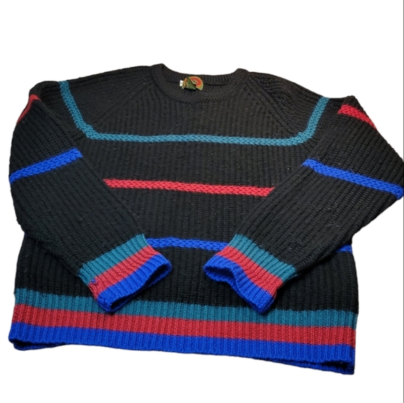 Boston Traders Vintage 100% Wool Striped Sweater Men's XLarge‎ - Picture 1 of 8